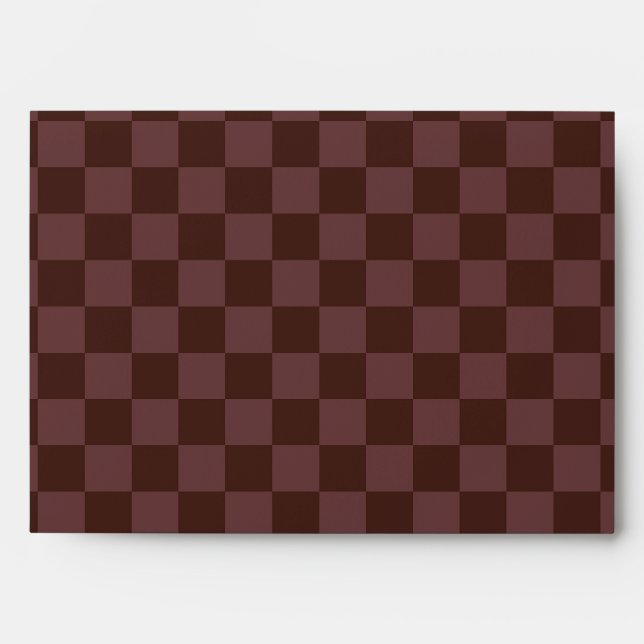 Dark Brown Chequerboard Envelope (Front)