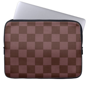 Dark Brown Chequerboard Laptop Sleeve