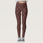Dark Brown Chequerboard Leggings<br><div class="desc">Dark Brown Chequerboard</div>