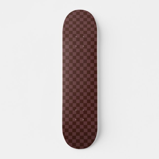 Dark Brown Chequerboard Skateboard (Front)