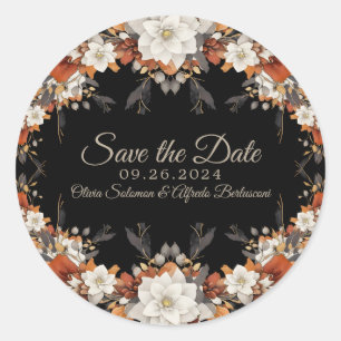 Dark brown, coffee caramel and beige autumn Classic Round Sticker