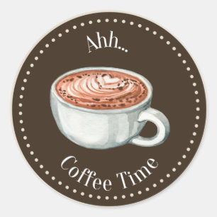 Dark Brown Coffee Sticker