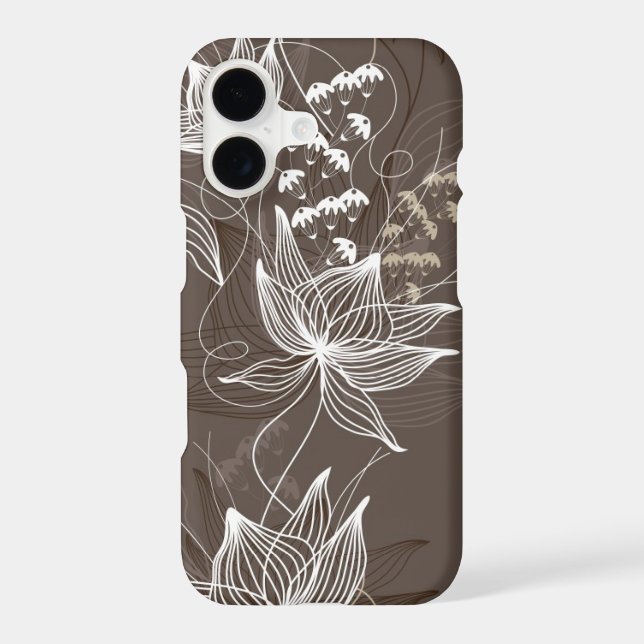 Dark Brown Floral Pattern (Back)