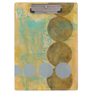 Dark Brown & Grey Circles with Numbers Numbers Clipboard