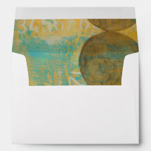 Dark Brown & Grey Circles with Numbers Numbers Envelope