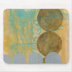 Dark Brown & Grey Circles with Numbers Numbers Mouse Pad