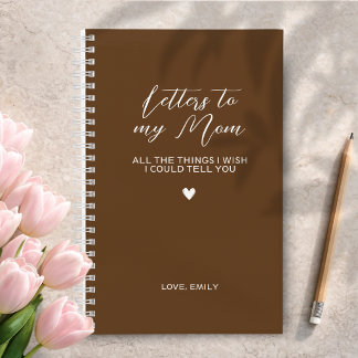 Dark Brown Grief Journal for Loss of Mother