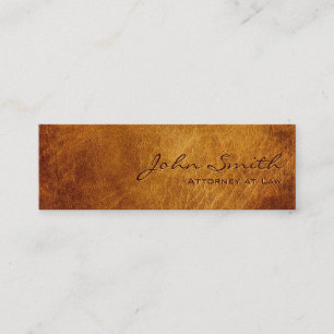 Dark Brown Leather Attorney Business Card