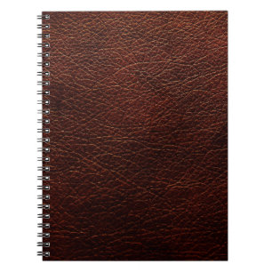 Dark Brown Leather: Genuine Texture Background Notebook