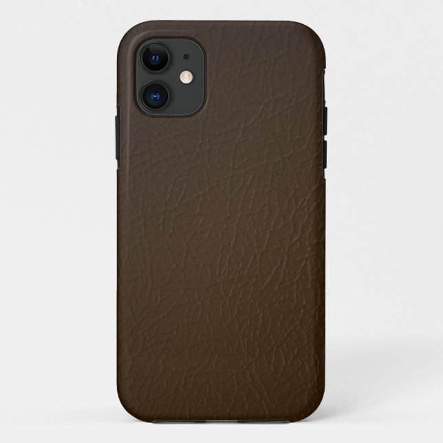 Dark Brown Leather Look iPhone 5 case (Back)