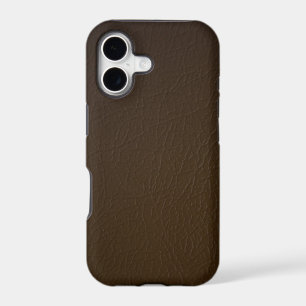 Dark Brown Leather Look iPhone 5 case