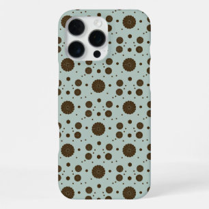 Dark Brown Micro Floral Sage green iPhone 16 Pro Max Case