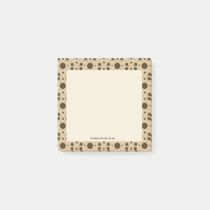 Dark Brown Micro Floral Sand Post-it Notes