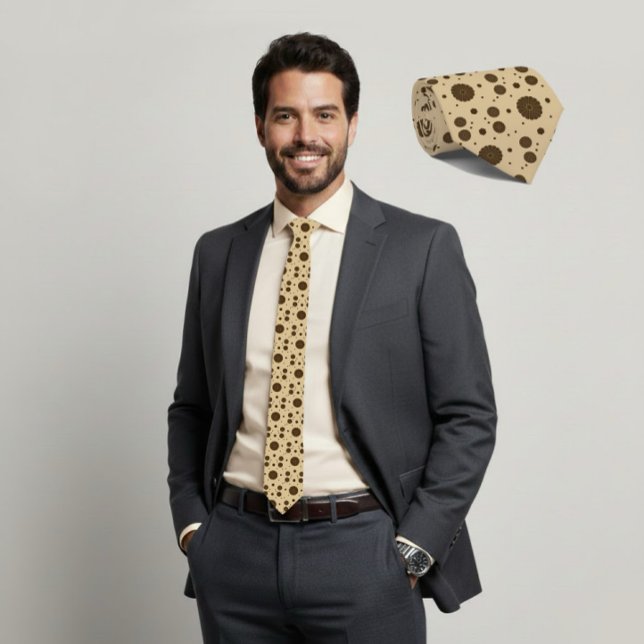 Dark Brown Micro Floral Sand Tie (Creator Uploaded)
