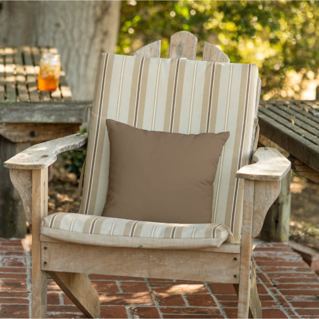 Dark Brown Outdoor Throw Pillow (Chair)