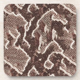 Dark Brown Snake Skin Coaster