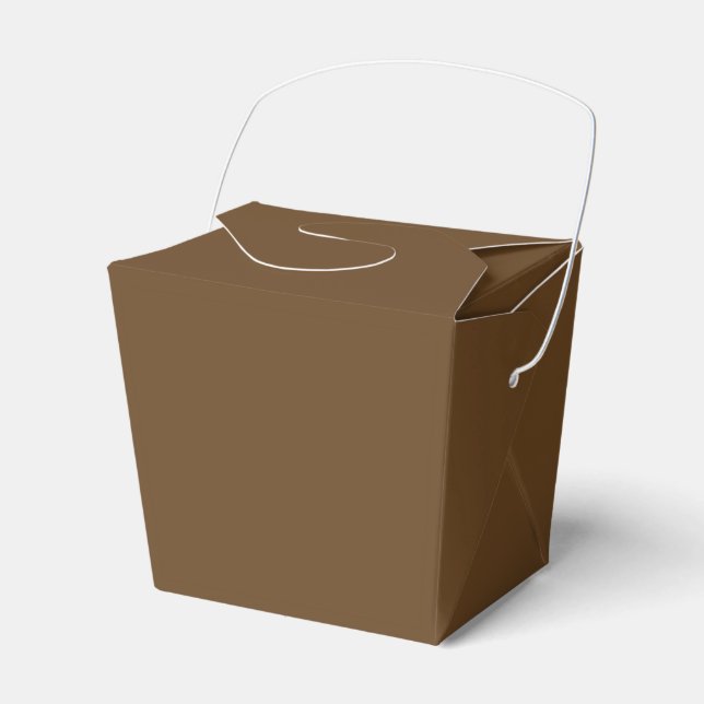 Dark Brown Take Out Favour Box (Front Side)
