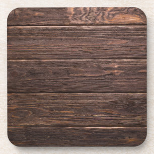 dark brown wood coaster