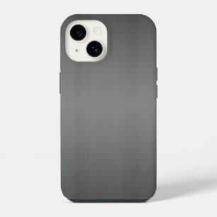 Dark Brushed Metal Look iPhone 14 Case