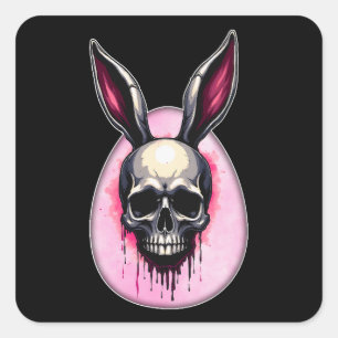 Dark Bunny Skull – Gothic Style - Sticker