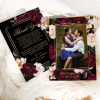 Dark Burgundy Blush Black Floral Wedding Photo