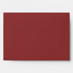 Dark Burgundy Floral Wedding Envelope