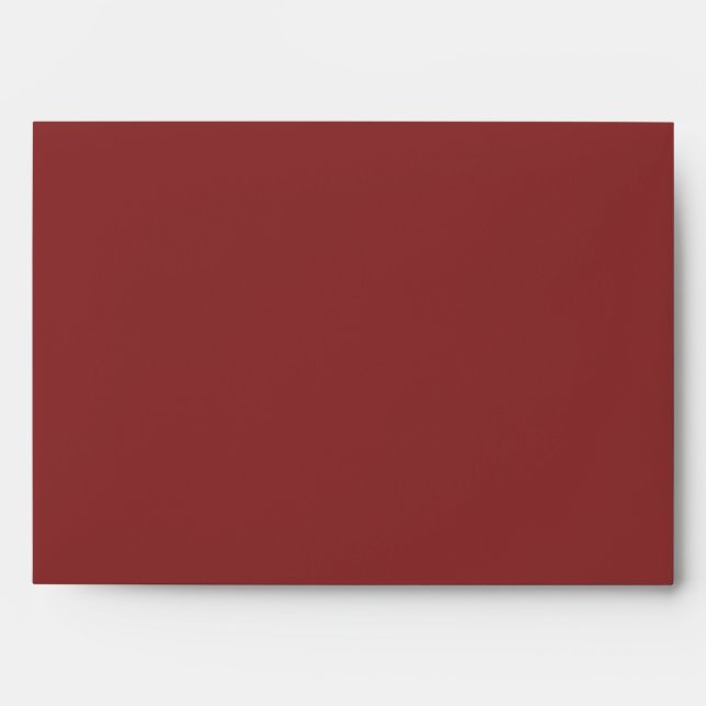 Dark Burgundy Floral Wedding Envelope (Front)