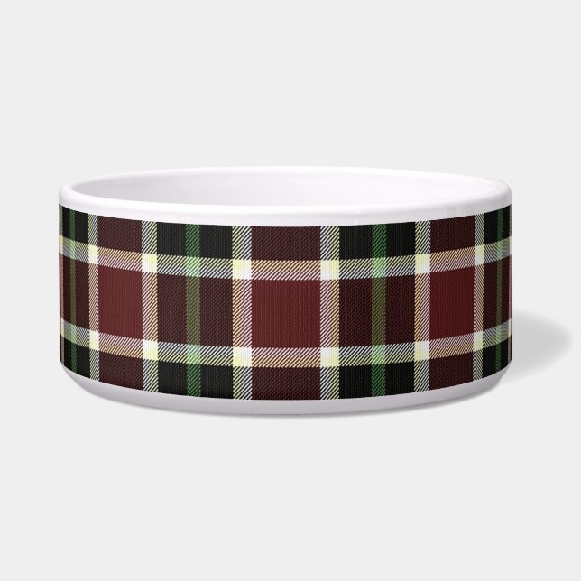 Dark Burgundy Green White Tartan Plaid Pattern (Front)