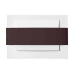 Dark Burgundy Plain Burgundy Invitation Belly Band