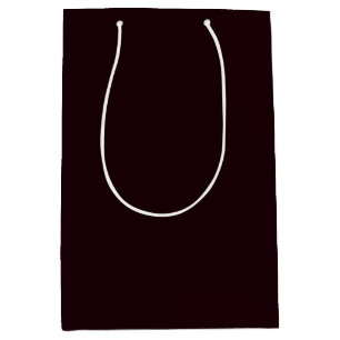 Dark Burgundy Plain Burgundy Medium Gift Bag