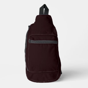 Dark Burgundy Plain Burgundy Sling Bag