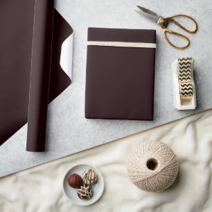 Dark Burgundy Plain Burgundy Wrapping Paper
