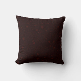 Dark Burgundy Red Romantic Heart Pattern Cushion