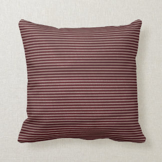 dark burgundy red stripes cushion
