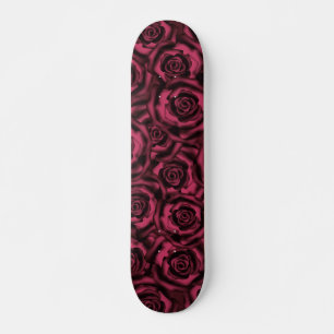 Dark Burgundy roses . Skateboard