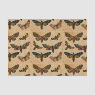 Dark Butterflies Vintage Stained Paper Decoupage