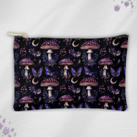 Dark Butterfly Mushroom Floral Witchy Pattern