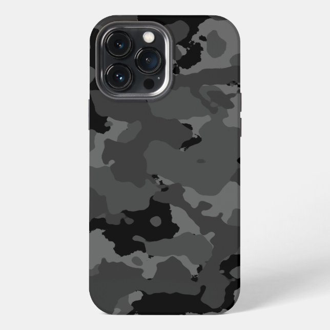 Dark Camo Pattern iPhone Case (Back)