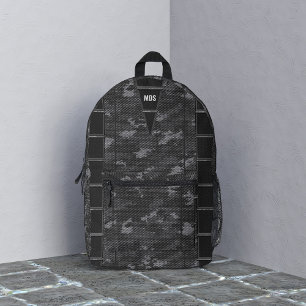 Dark Camouflage Monogram Printed Backpack