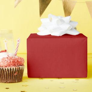 Dark Candy Apple Red Glossy Wrapping Paper