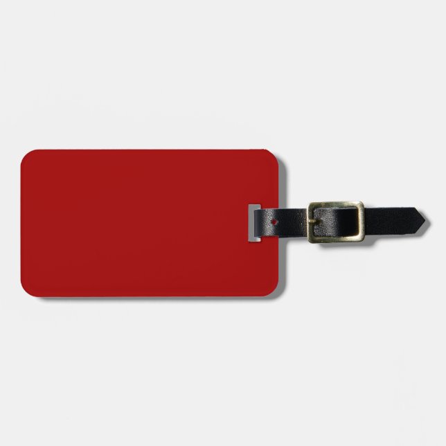 Dark Candy Apple Red Luggage Tag (Front Horizontal)