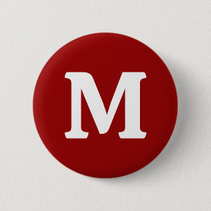 Dark Candy Apple Red Solid Color  6 Cm Round Badge