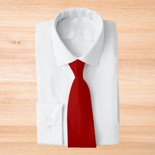 Dark Candy Apple Red Solid Color Tie