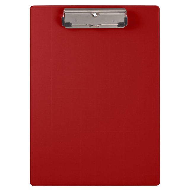 Dark Candy Apple Red Solid Colour  Clipboard (Front)