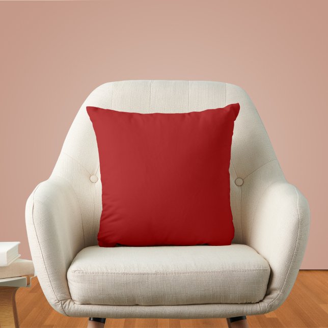 Dark Candy Apple Red Solid Colour Cushion (Creator Uploaded)