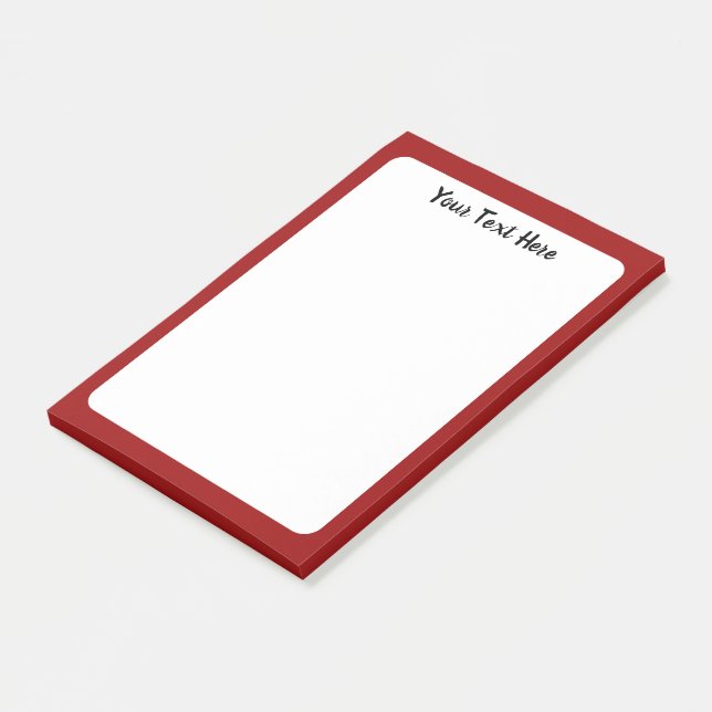 Dark Candy Apple Red Solid Colour custom  Post-it Notes (Angled)