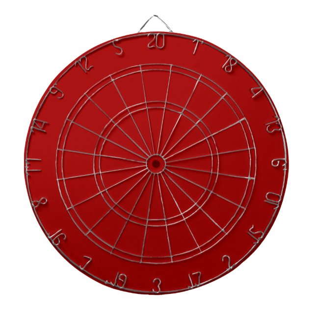 Dark Candy Apple Red Solid Colour Dartboard (Front)