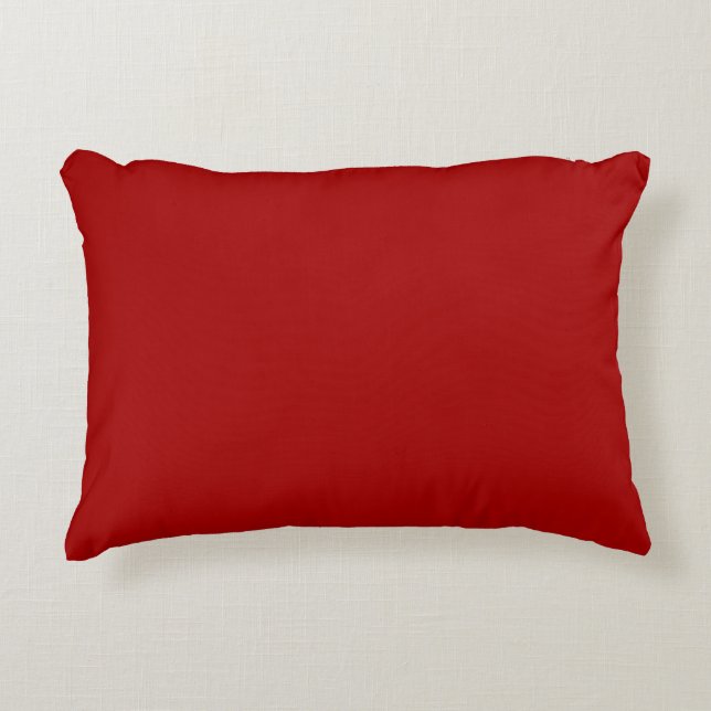Dark Candy Apple Red Solid Colour Decorative Cushion (Front)