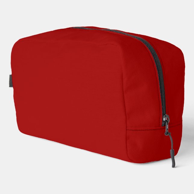 Dark Candy Apple Red Solid Colour Dopp Kit (Right Corner)