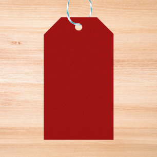 Dark Candy Apple Red Solid Colour Gift Tags
